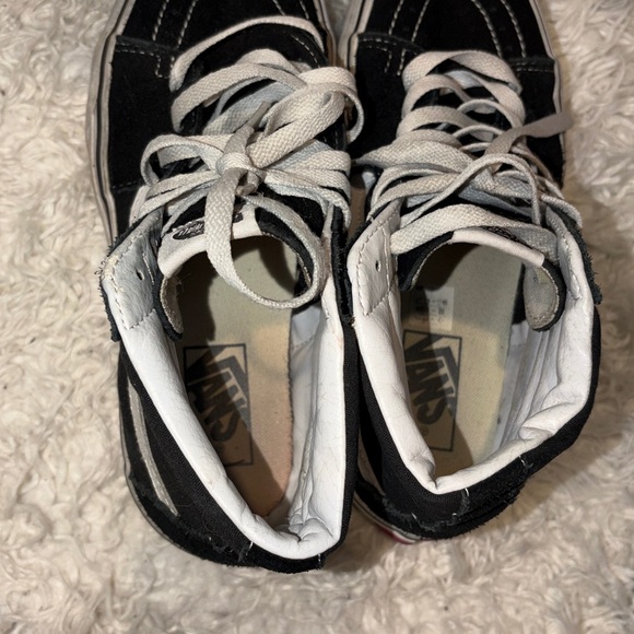 High Top Vans black men 7 women 8.5 lace up off the wall - Picture 4 of 6